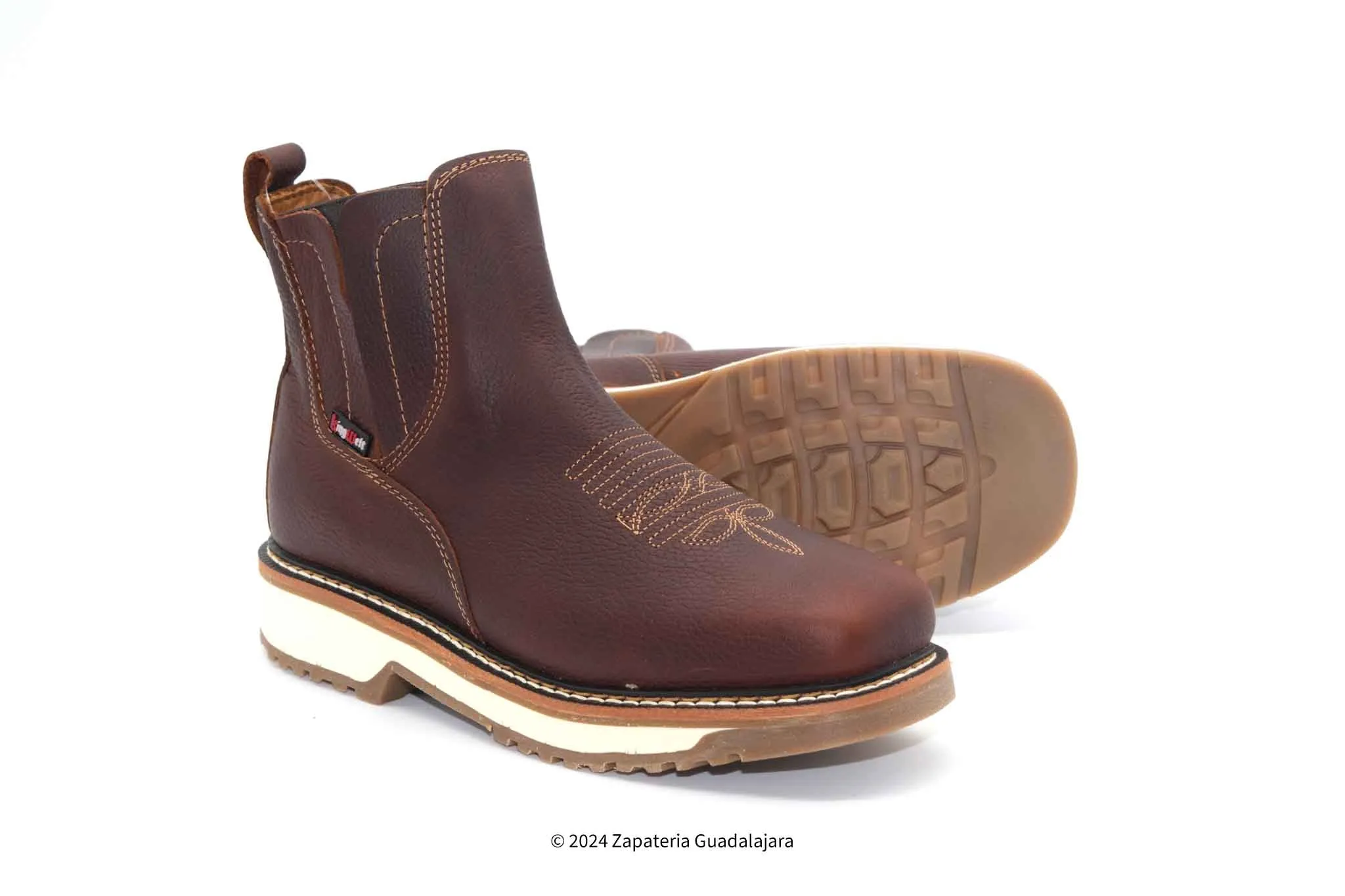 6" FLEX MERLOT SQUARE SOFT TOE DOUBLE DENSITY OIL TANNED LEATHER WORK BOOT