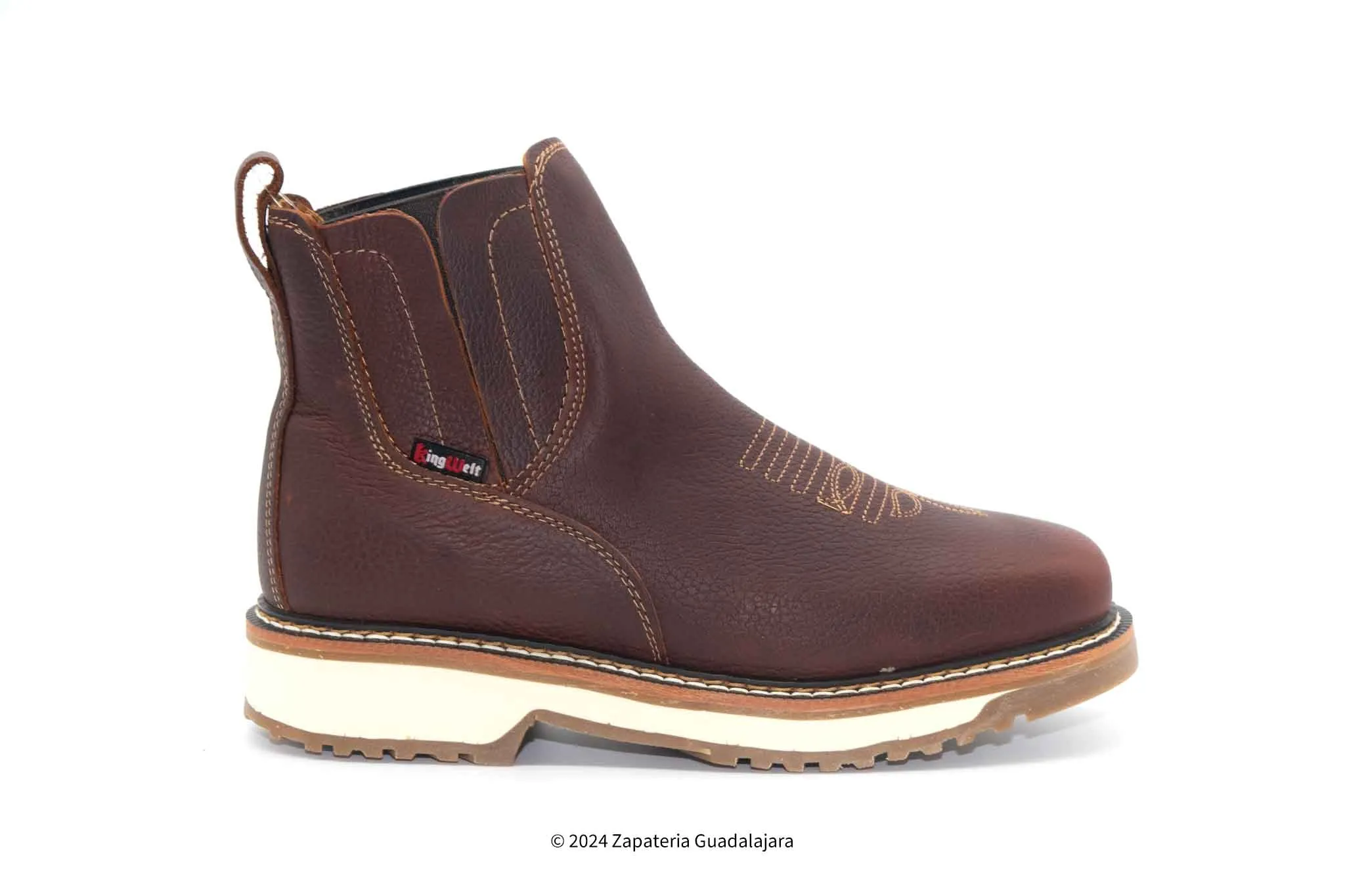 6" FLEX MERLOT SQUARE SOFT TOE DOUBLE DENSITY OIL TANNED LEATHER WORK BOOT
