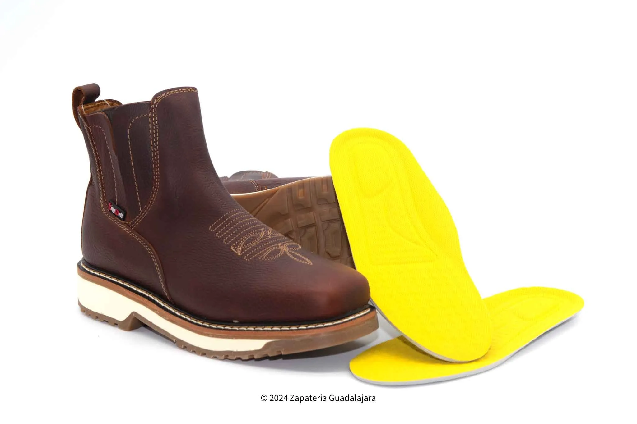 6" FLEX MERLOT SQUARE SOFT TOE DOUBLE DENSITY OIL TANNED LEATHER WORK BOOT