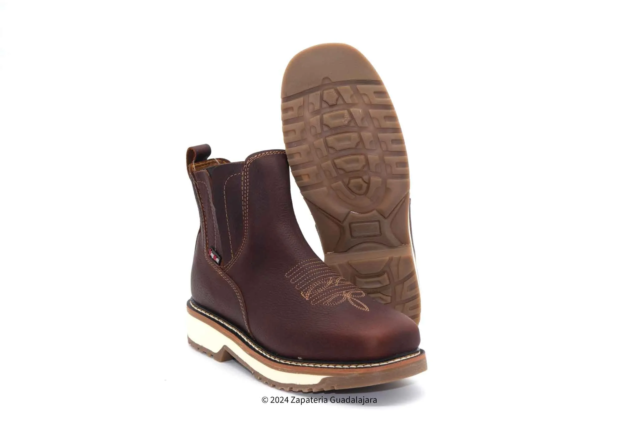 6" FLEX MERLOT SQUARE SOFT TOE DOUBLE DENSITY OIL TANNED LEATHER WORK BOOT