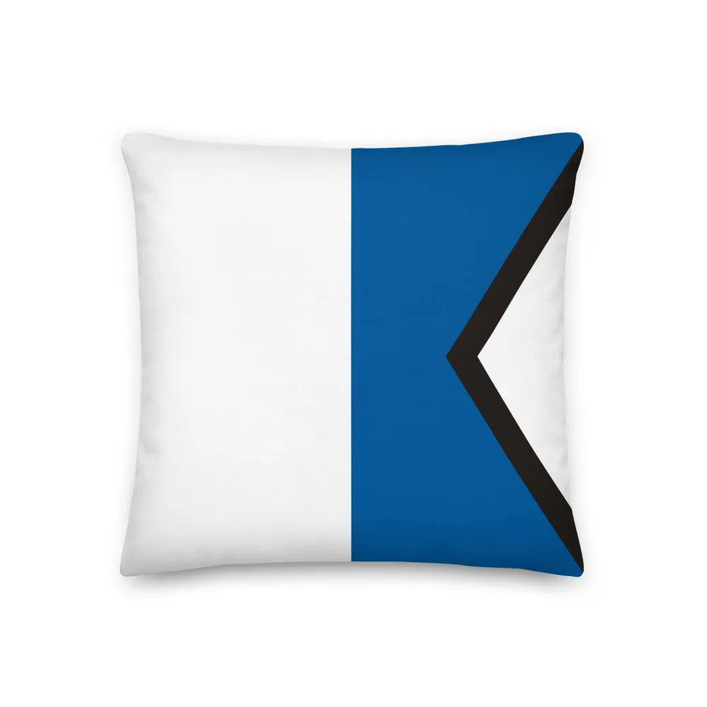 Alpha (A) Nautical Flag Premium Pillow, Semaphore Flag A Pillow, Boat Pillow, Nautical Pillows, Salon Pillows, Gift For Sailor, Gift For Boater