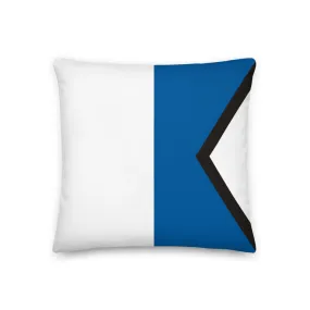 Alpha (A) Nautical Flag Premium Pillow, Semaphore Flag A Pillow, Boat Pillow, Nautical Pillows, Salon Pillows, Gift For Sailor, Gift For Boater