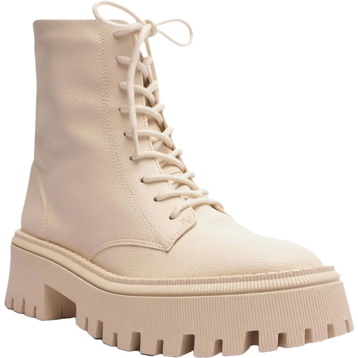 Arezzo Womens MAYA Pull On Lug Sole Combat & Lace-Up Boots