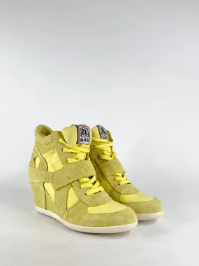 A.S.H 'Cool Bis' Yellow Wedge Sneakers - EU39