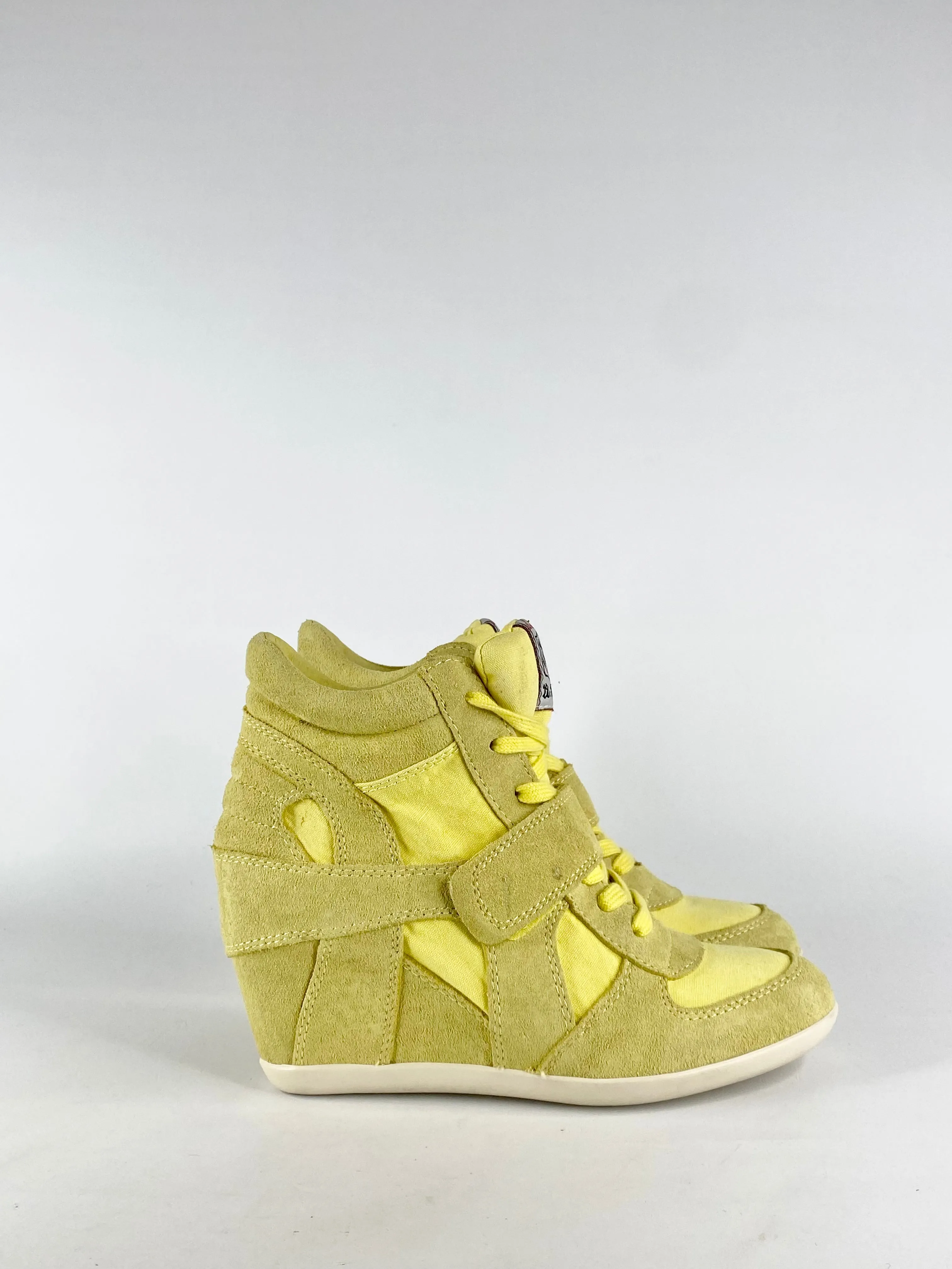 A.S.H 'Cool Bis' Yellow Wedge Sneakers - EU39