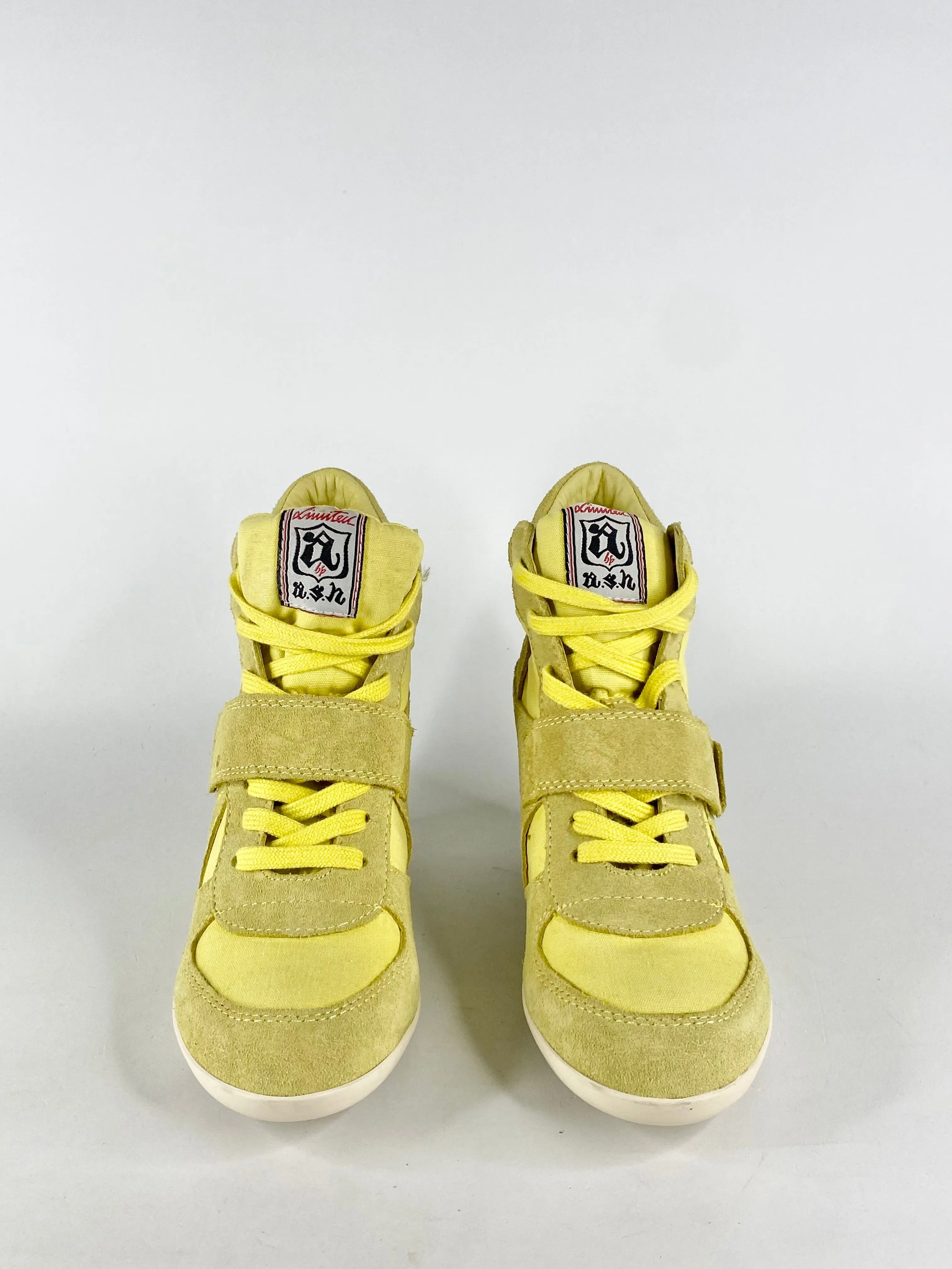 A.S.H 'Cool Bis' Yellow Wedge Sneakers - EU39