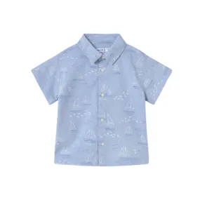 Baby Short Sleeve Button Up - Boats by Mayoral
