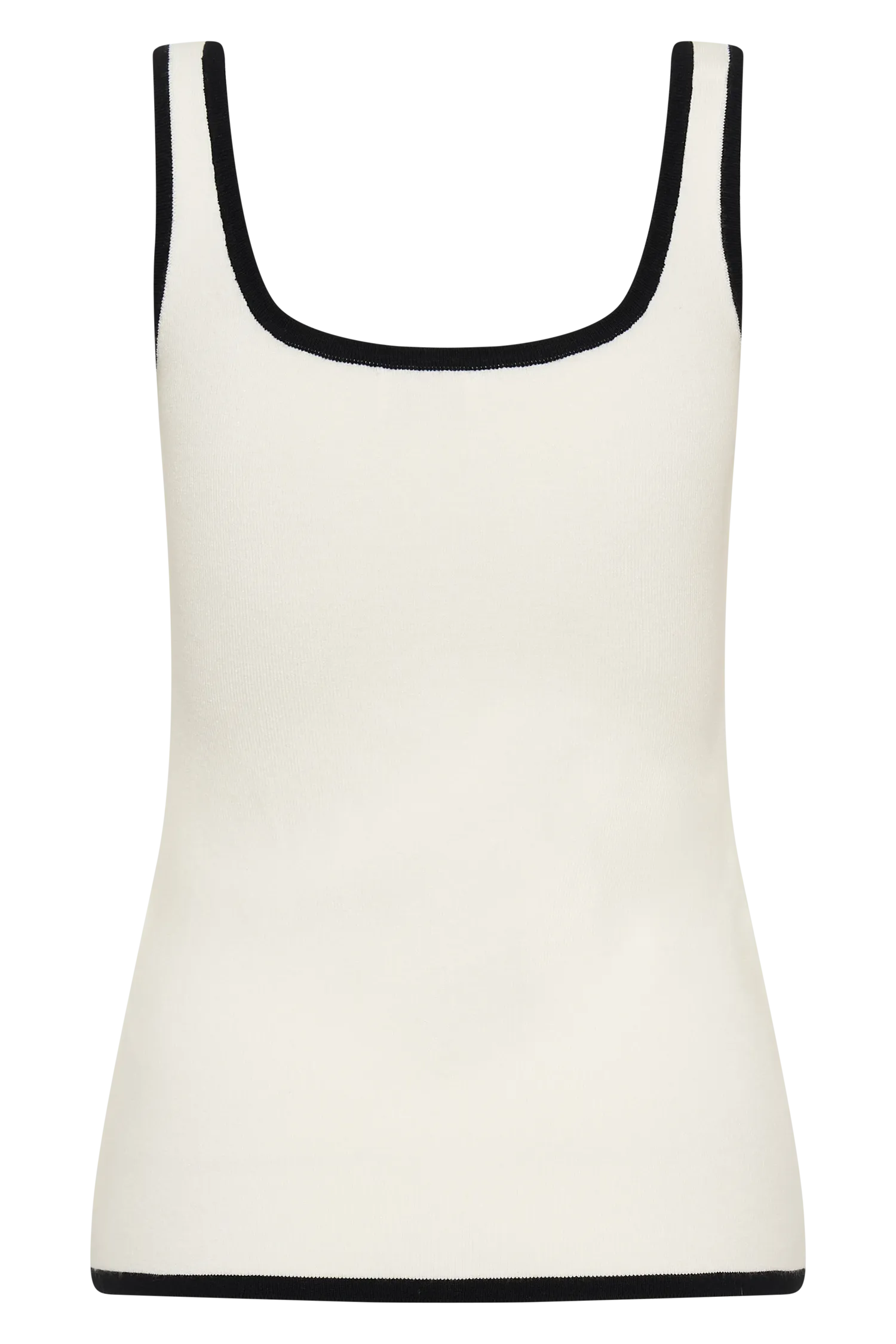 Becky Contrast Knit Top - Ivory & Black