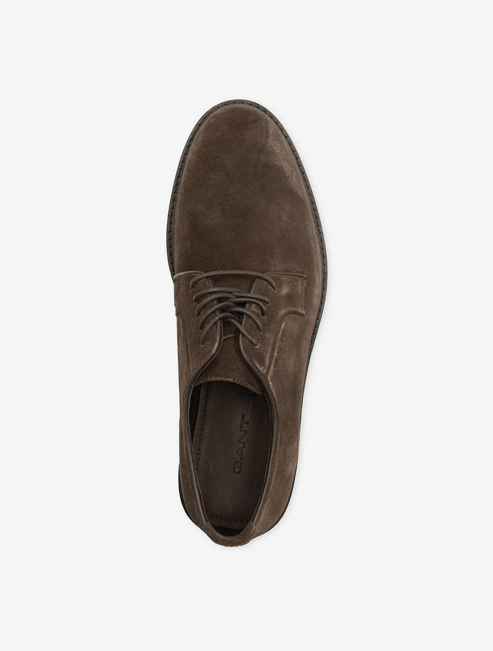 Bidford Suede Low Lace Shoe-Coffee Brown