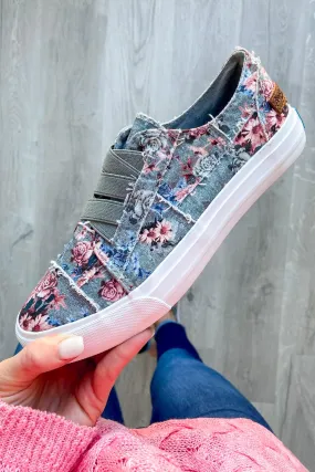 Blowfish Marley Floral Sneakers- Drizzle Gray