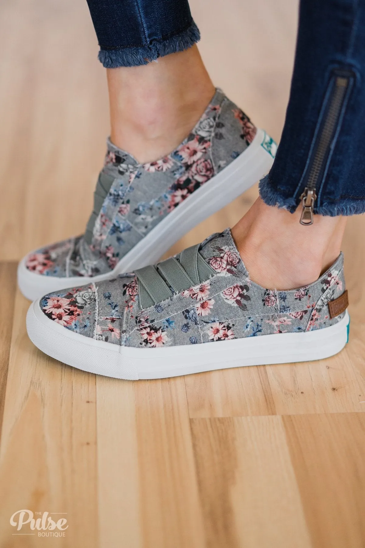 Blowfish Marley Floral Sneakers- Drizzle Gray