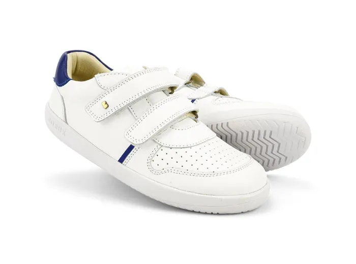 Bobux KP Riley White   Navy Trainers