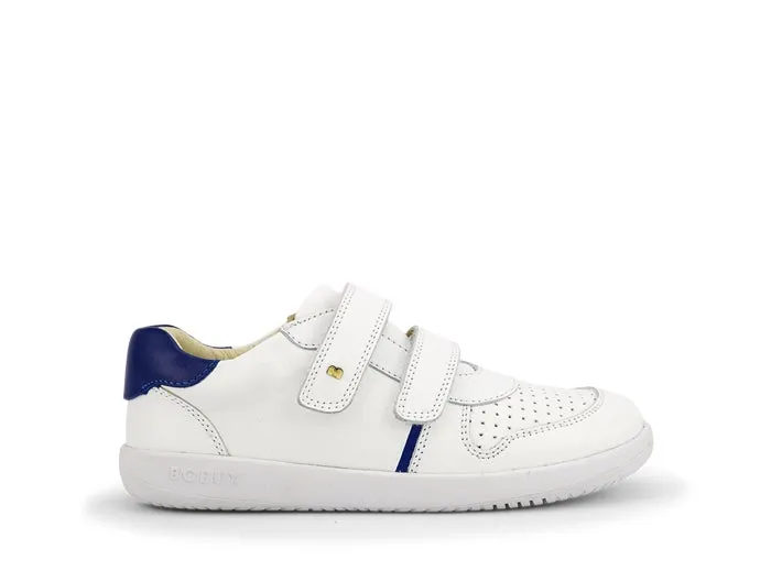 Bobux KP Riley White   Navy Trainers