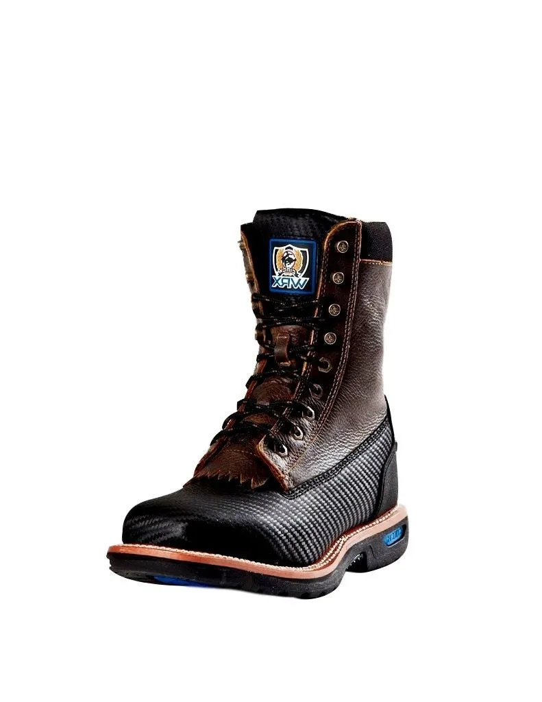 Cinch WRX Mens Waterproof Distressed Black Work Boot WXM121SW