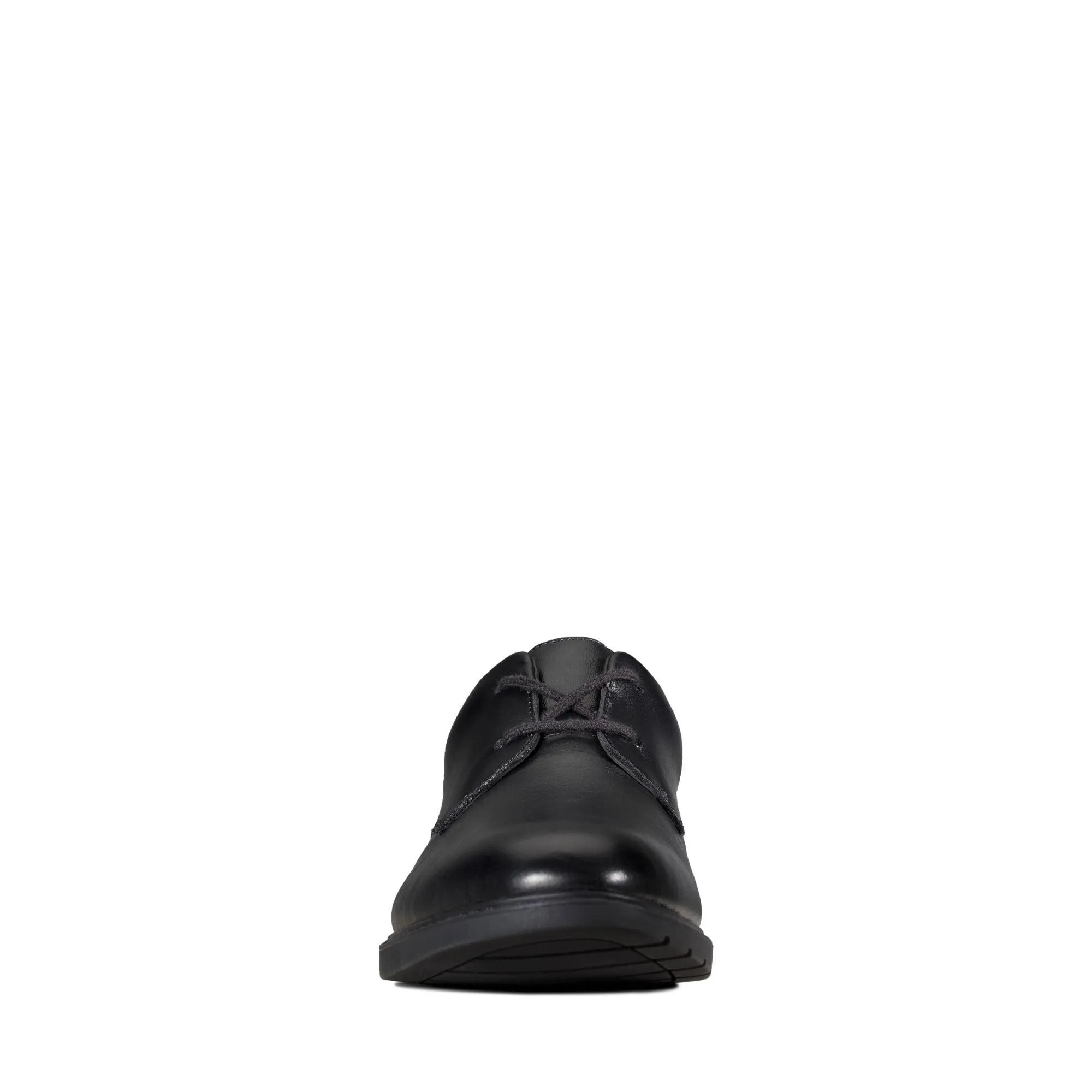Clarks Boys School Shoe Scala Loop Y Black Leather