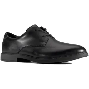 Clarks Boys School Shoe Scala Loop Y Black Leather