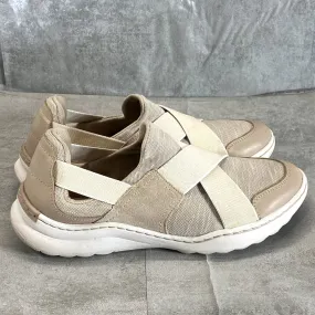 CLARKS COLLECTION Women's Sand Combination Teagan Go Slip-On Sneakers SZ 9