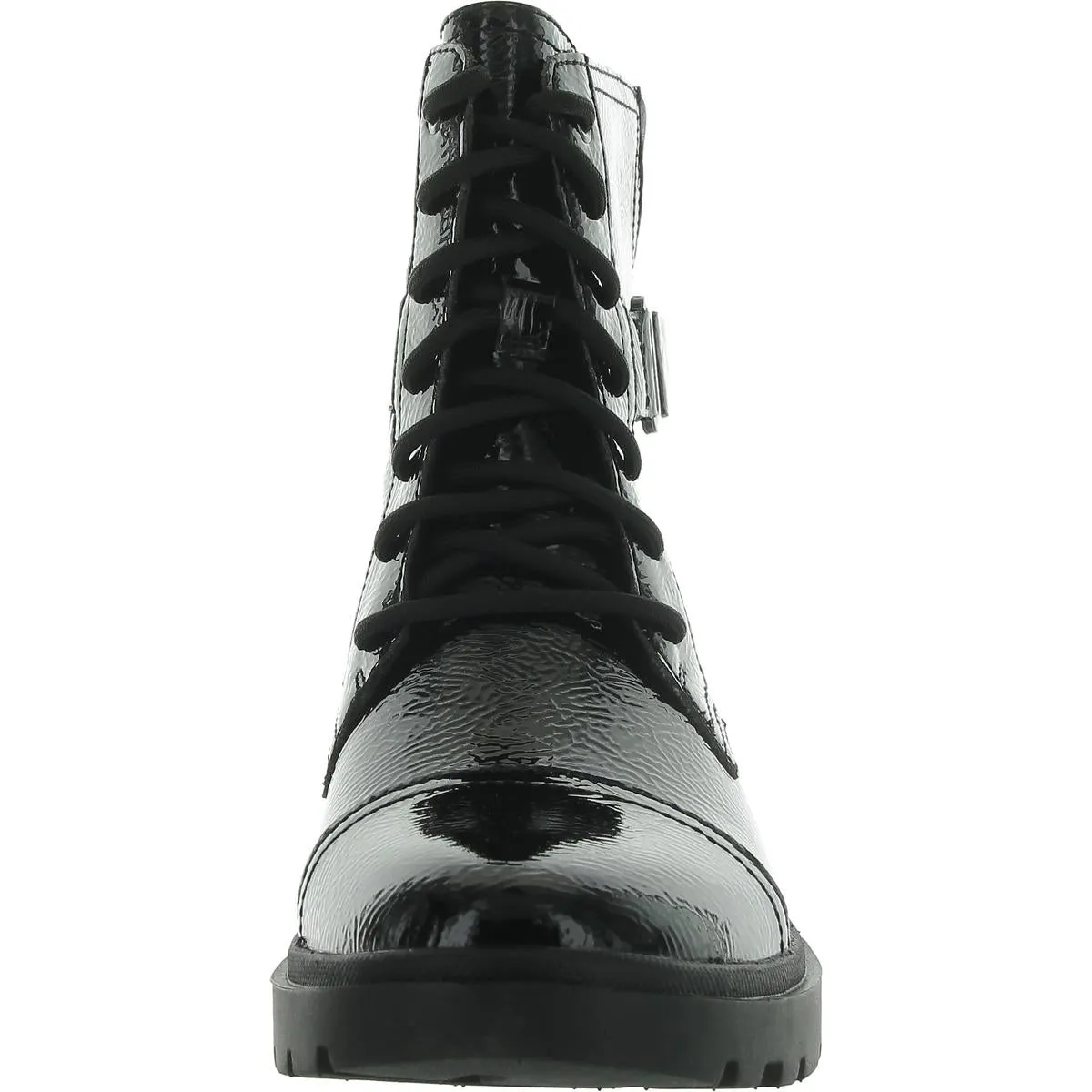 Clarks Womens Calla Dance Patent Ankle Combat & Lace-Up Boots