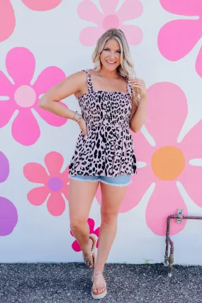 Coco Leopard Smocked Tank