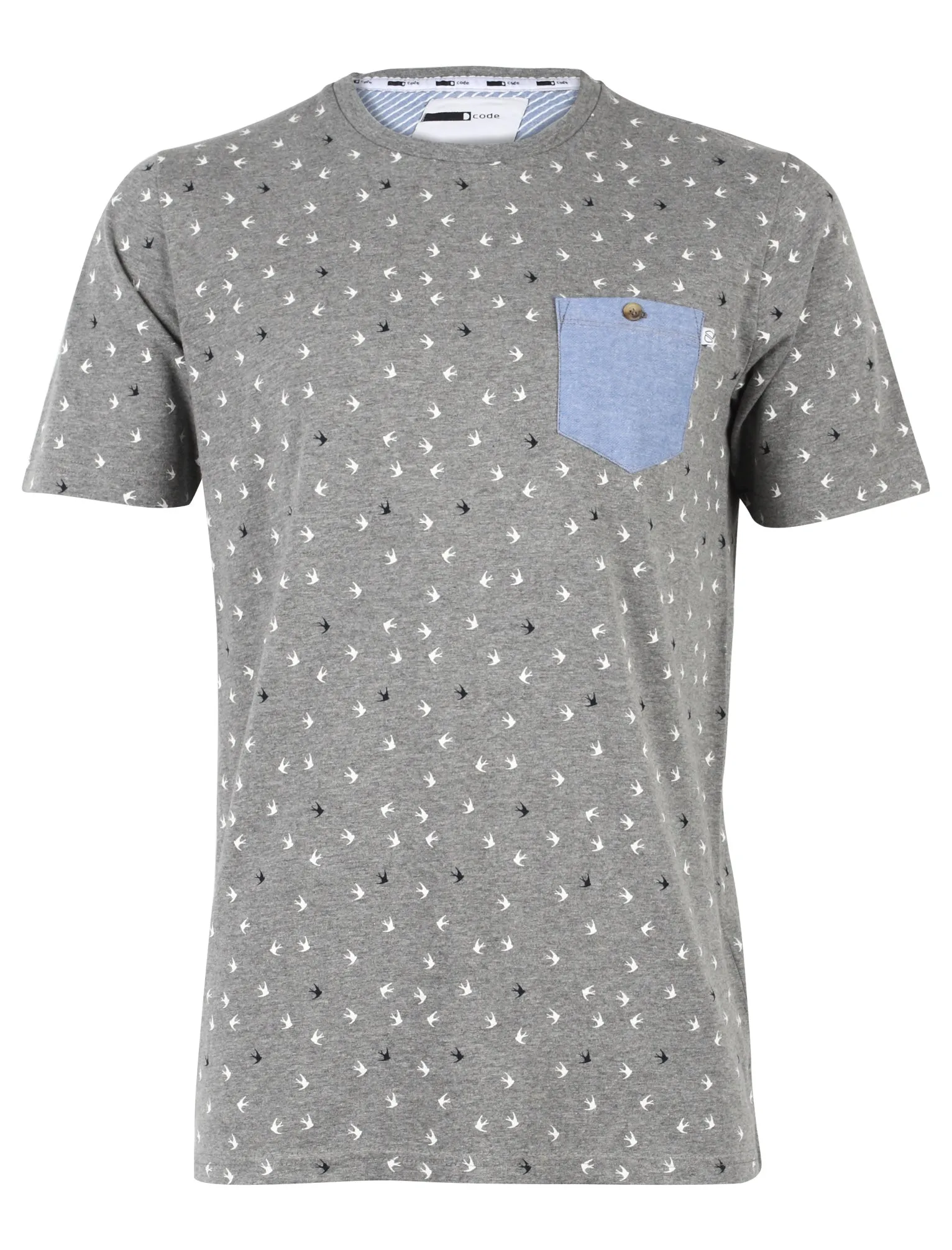 D-Code Tim Crew Neck T-Shirt in grey