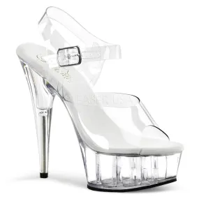 Delight-608 Clear, 6" Heel