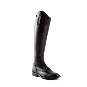 DeNiro Long Riding Boots Salentino Unlaced Black Bolgheri Leather Top 38 C- L Quick Black