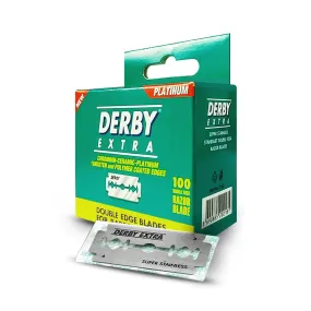 Derby Extra - Platinum Coated Double Edge Razor Blades - 100 Pack