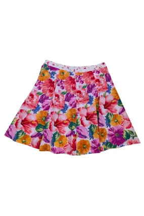 Dolce & Gabbana - Pink, White, & Multi Color Floral Print Skirt Sz 8