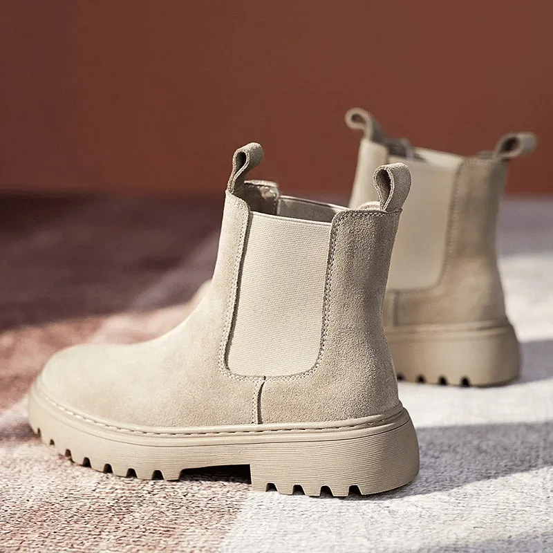 Dyavor Women Orthopedic Ankle Boots Chunky Sole