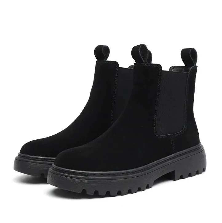 Dyavor Women Orthopedic Ankle Boots Chunky Sole