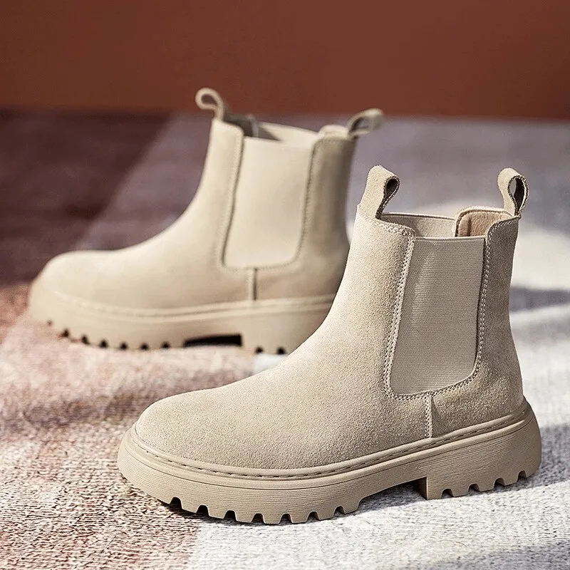 Dyavor Women Orthopedic Ankle Boots Chunky Sole