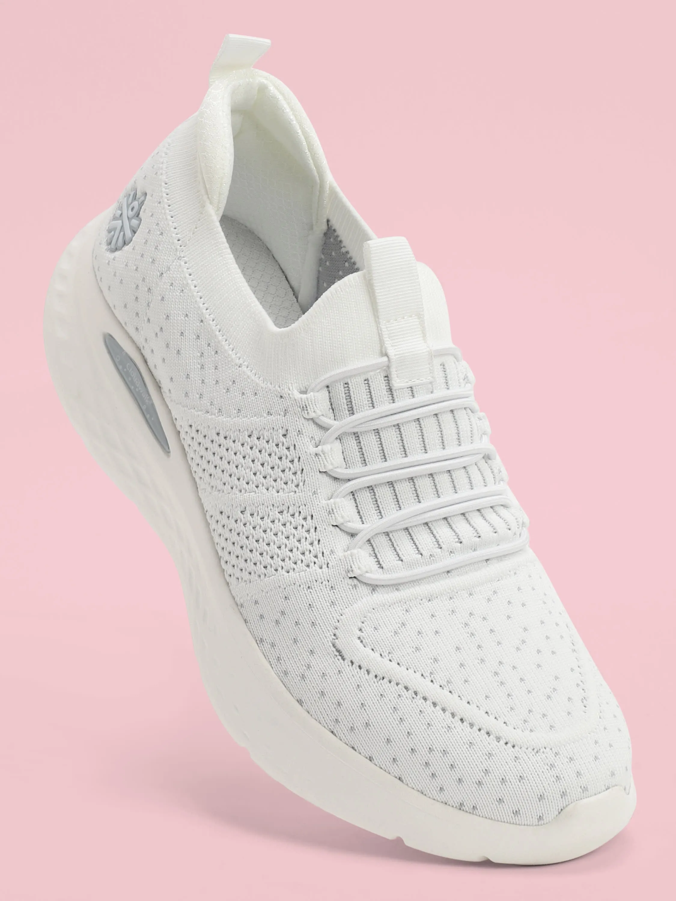 EZ  Fuzzy Women's Walking Shoes - White