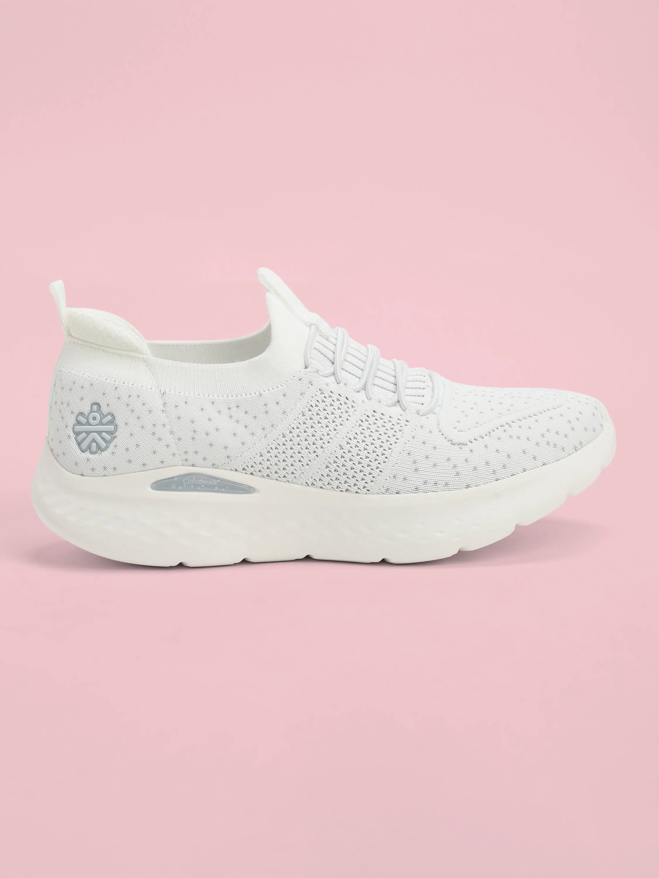 EZ  Fuzzy Women's Walking Shoes - White