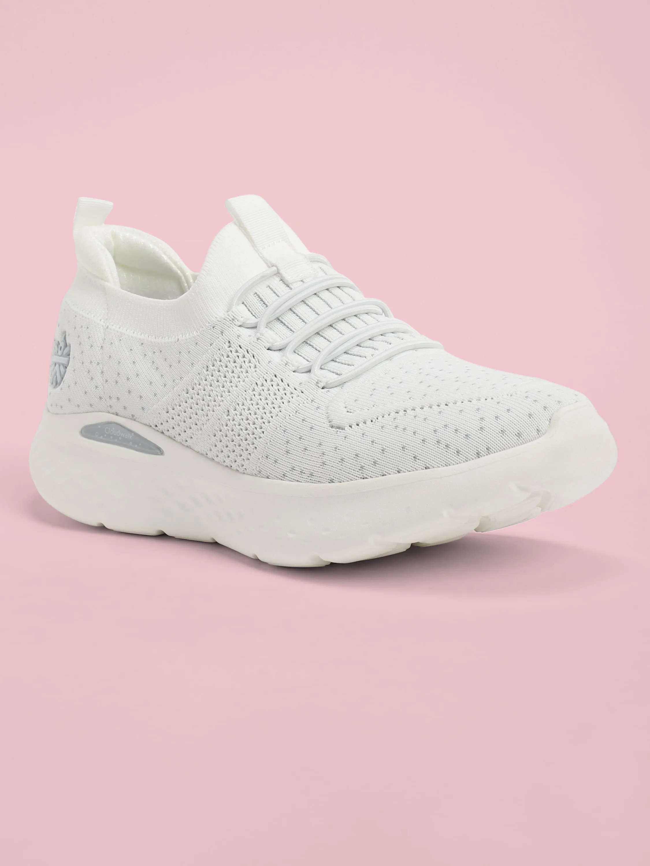 EZ  Fuzzy Women's Walking Shoes - White