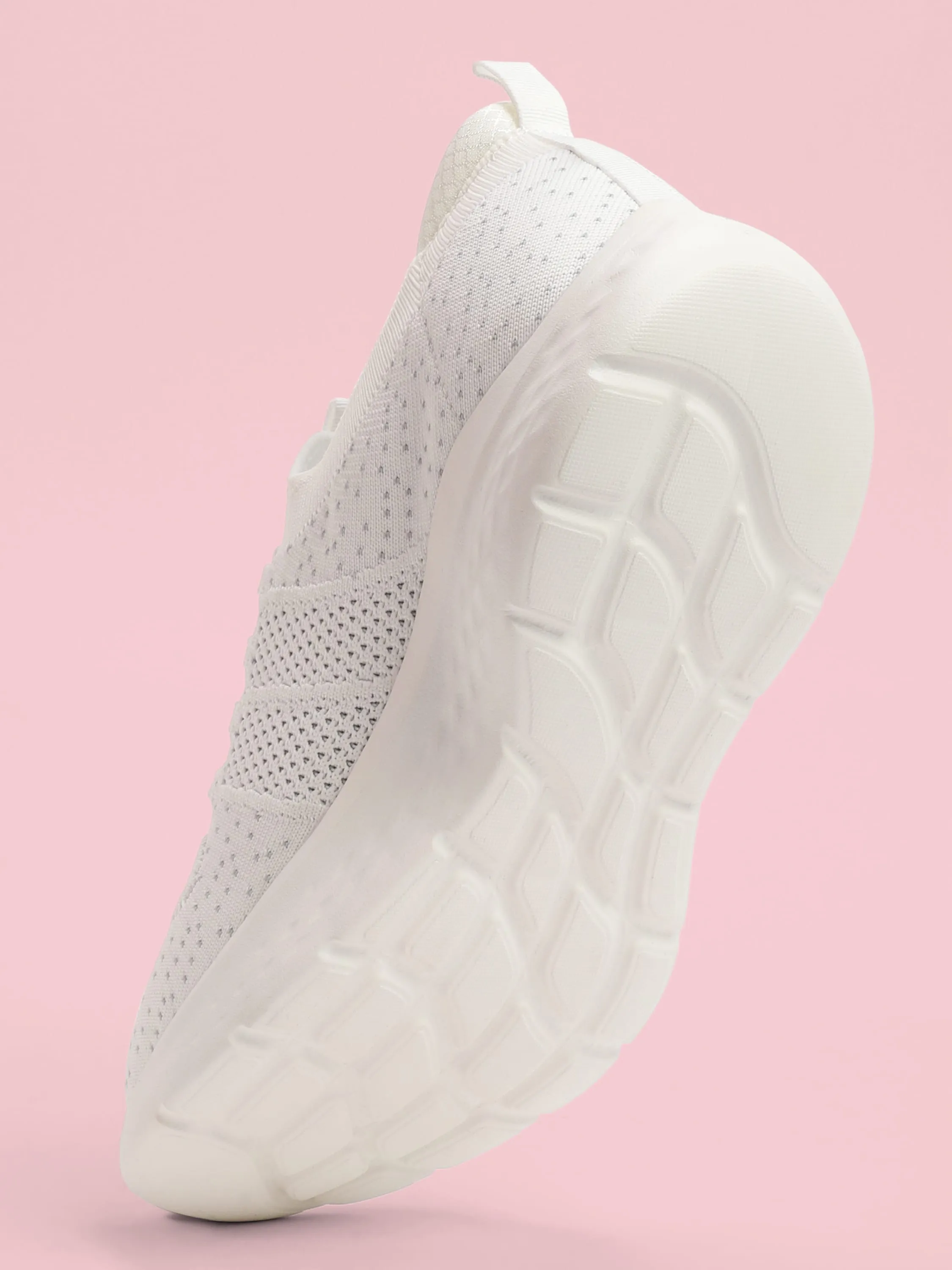 EZ  Fuzzy Women's Walking Shoes - White