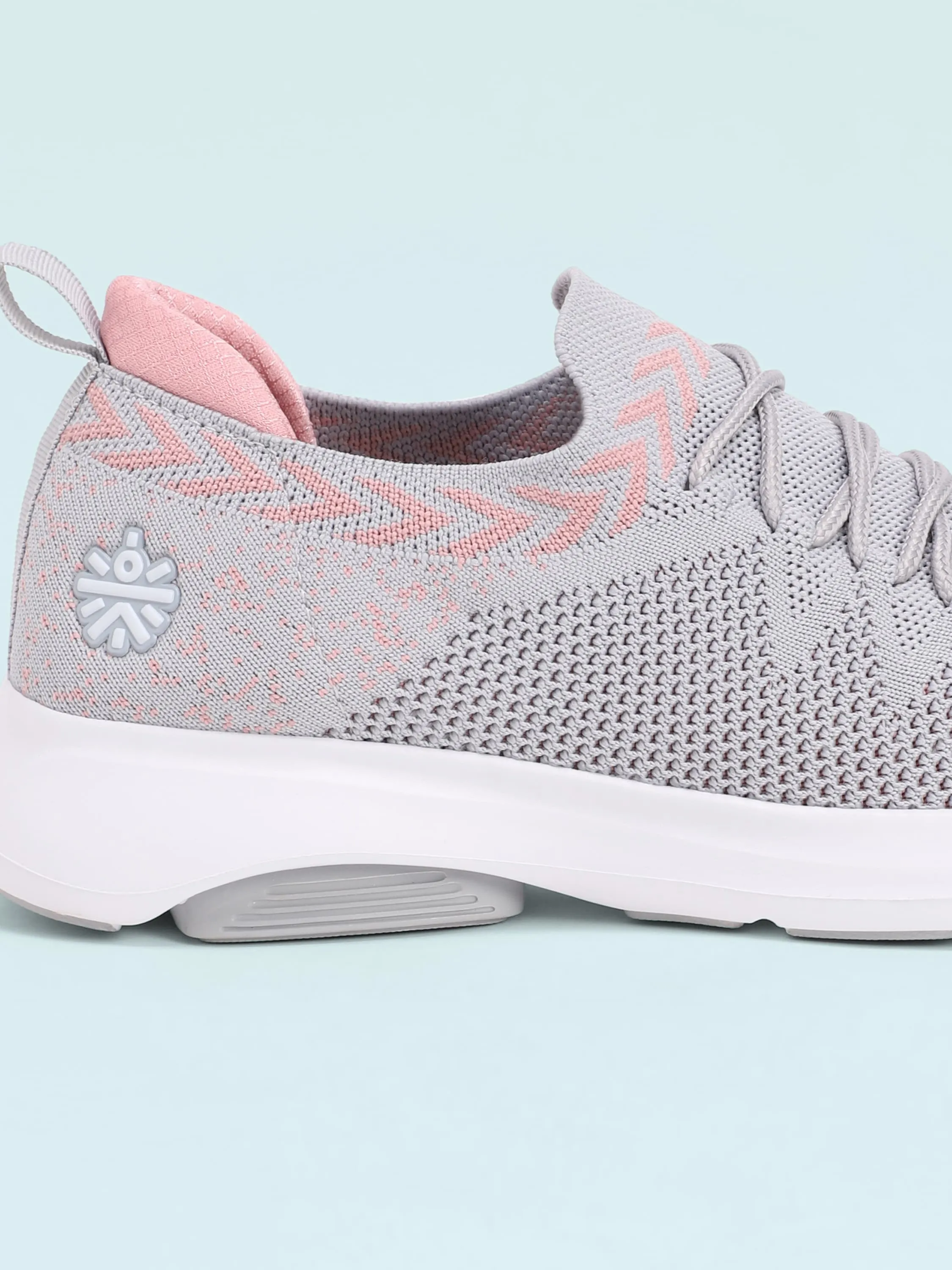 EZ  Stride Women's Walking Shoes - Ash Grey/Peach