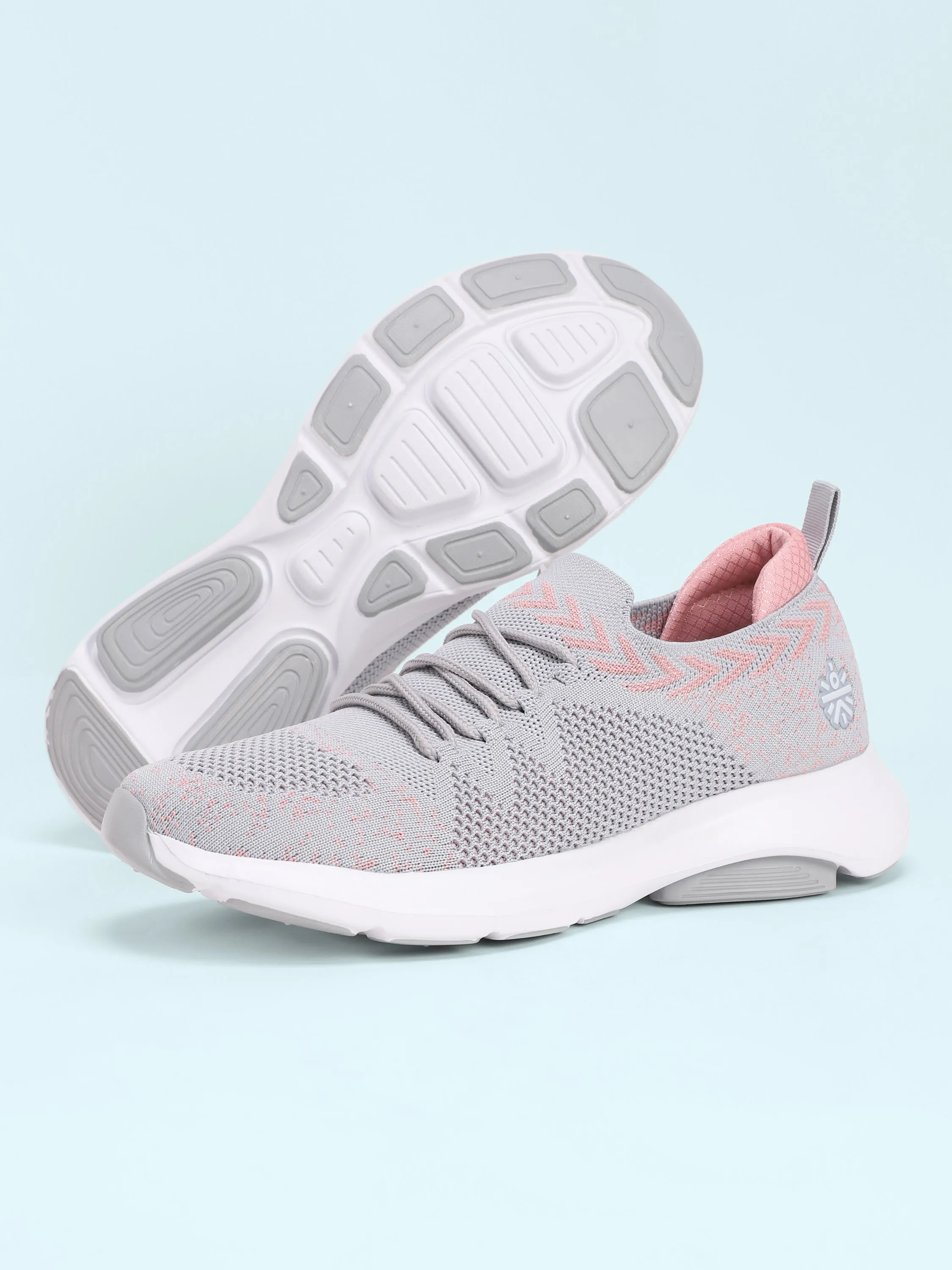 EZ  Stride Women's Walking Shoes - Ash Grey/Peach