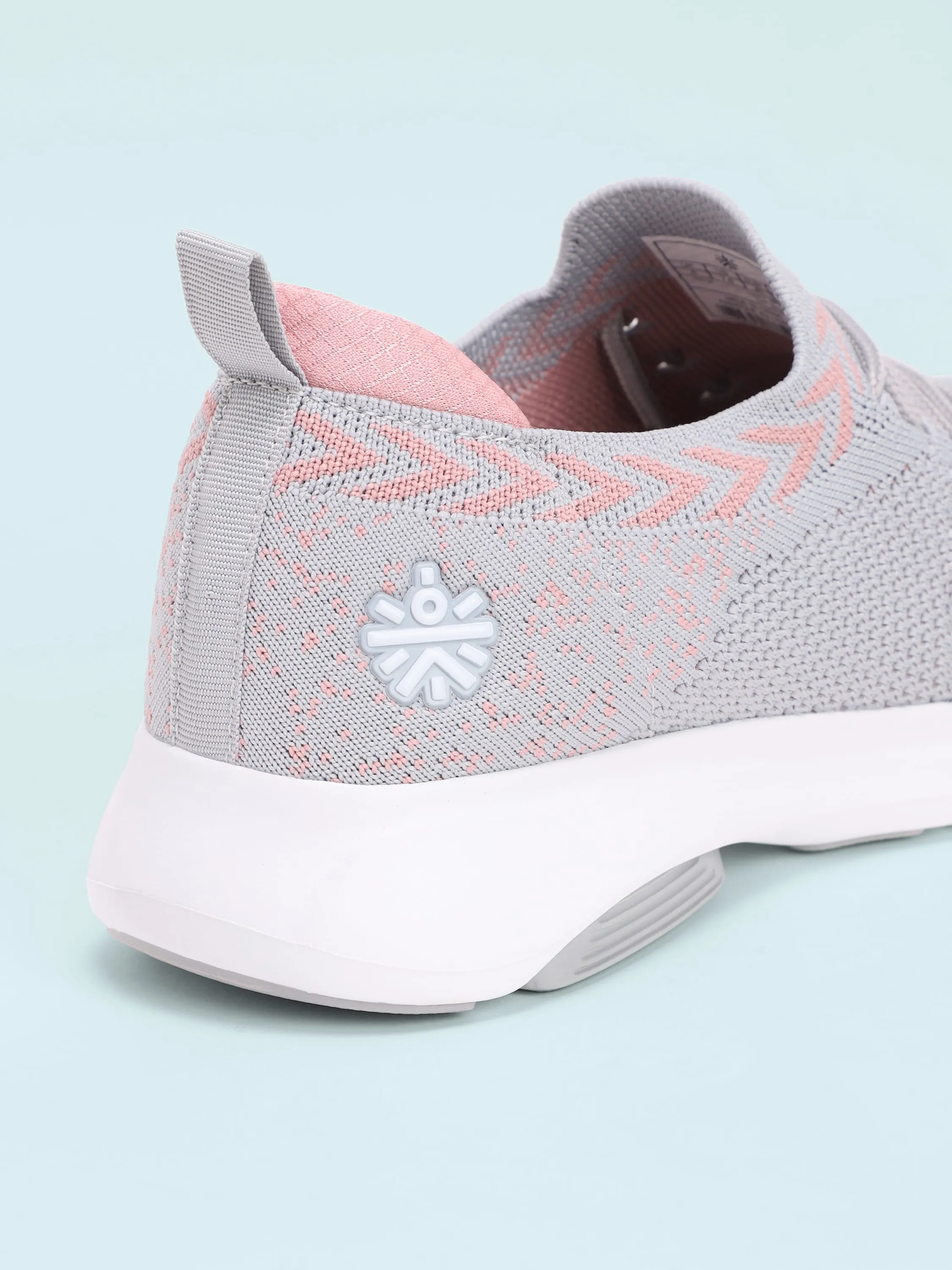 EZ  Stride Women's Walking Shoes - Ash Grey/Peach