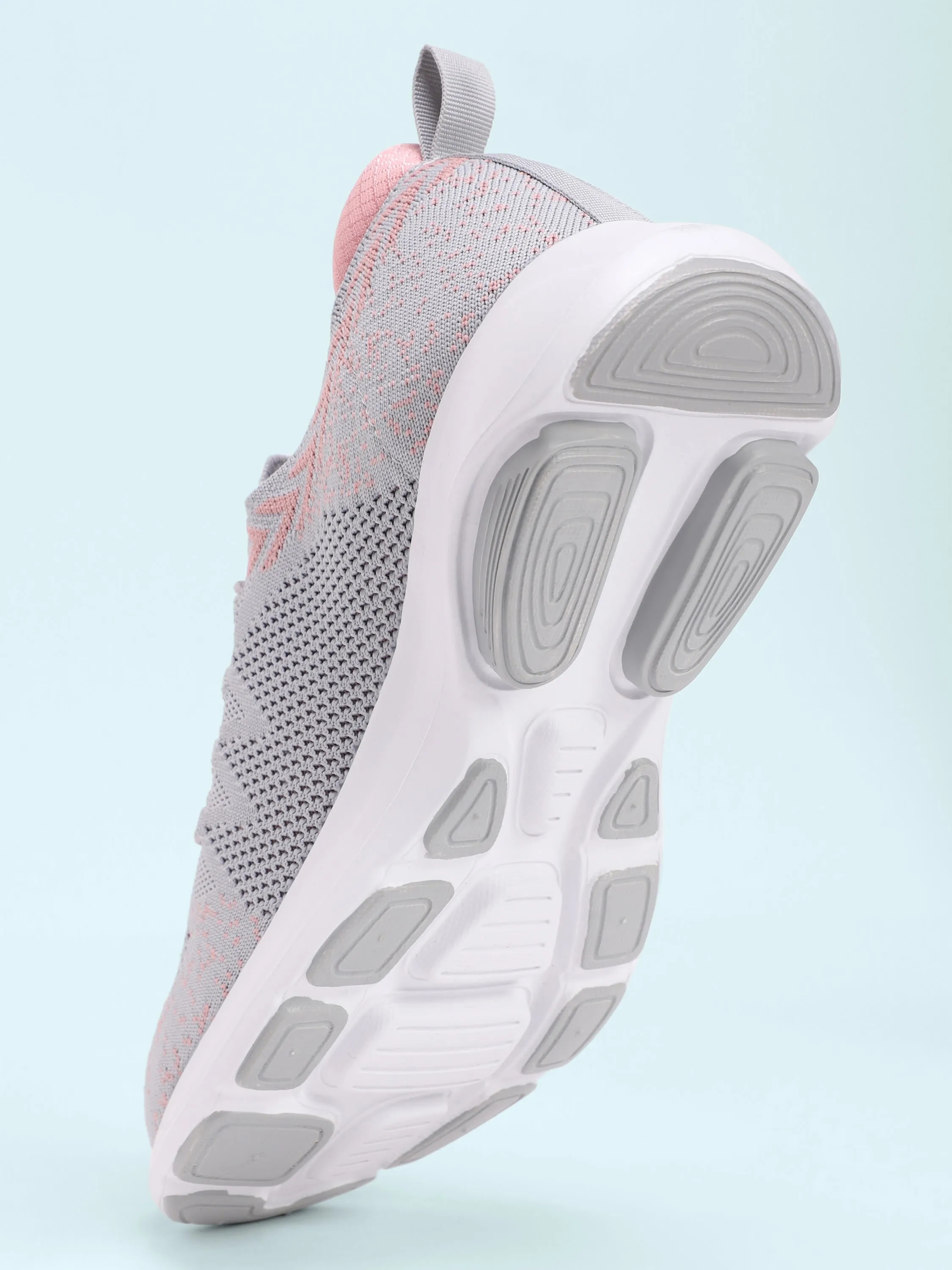 EZ  Stride Women's Walking Shoes - Ash Grey/Peach