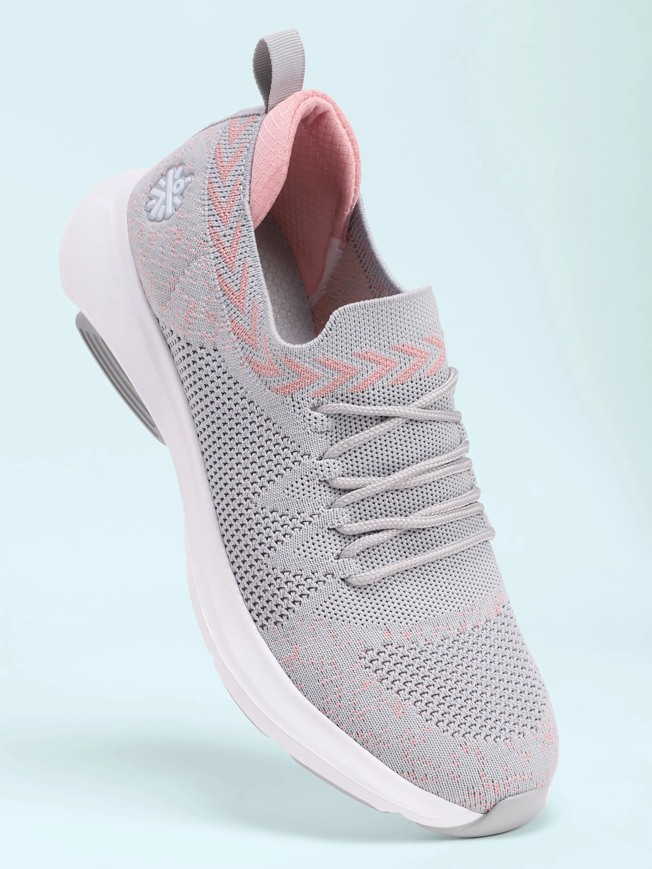 EZ  Stride Women's Walking Shoes - Ash Grey/Peach
