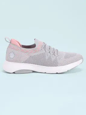 EZ  Stride Women's Walking Shoes - Ash Grey/Peach