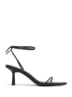 HARLO Black Lace Up Heels