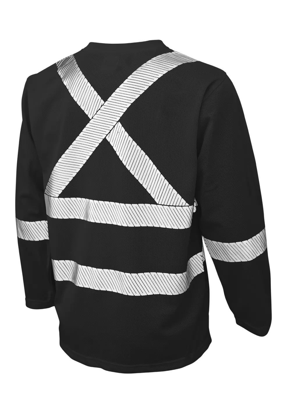 Hi-Vis Micro Mesh Long Sleeve Safety T-Shirt with Pocket By Tough Duck - Style ST081