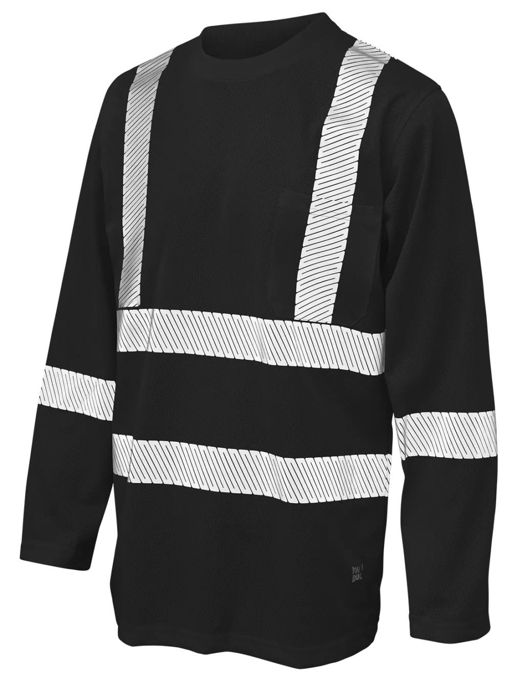 Hi-Vis Micro Mesh Long Sleeve Safety T-Shirt with Pocket By Tough Duck - Style ST081