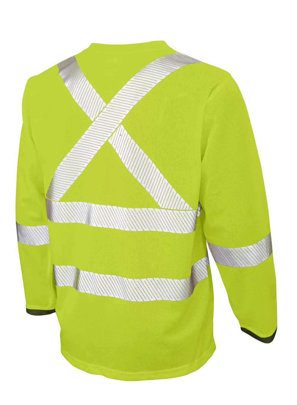 Hi-Vis Micro Mesh Long Sleeve Safety T-Shirt with Pocket By Tough Duck - Style ST081