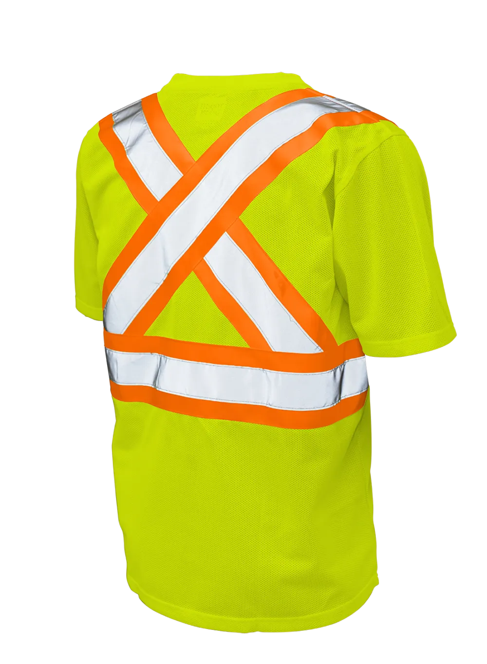 Hi-Vis Micro Mesh Short Sleeve Safety T-Shirt with Pocket By Tough Duck - Style S392