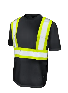 Hi-Vis Micro Mesh Short Sleeve Safety T-Shirt with Pocket By Tough Duck - Style S392