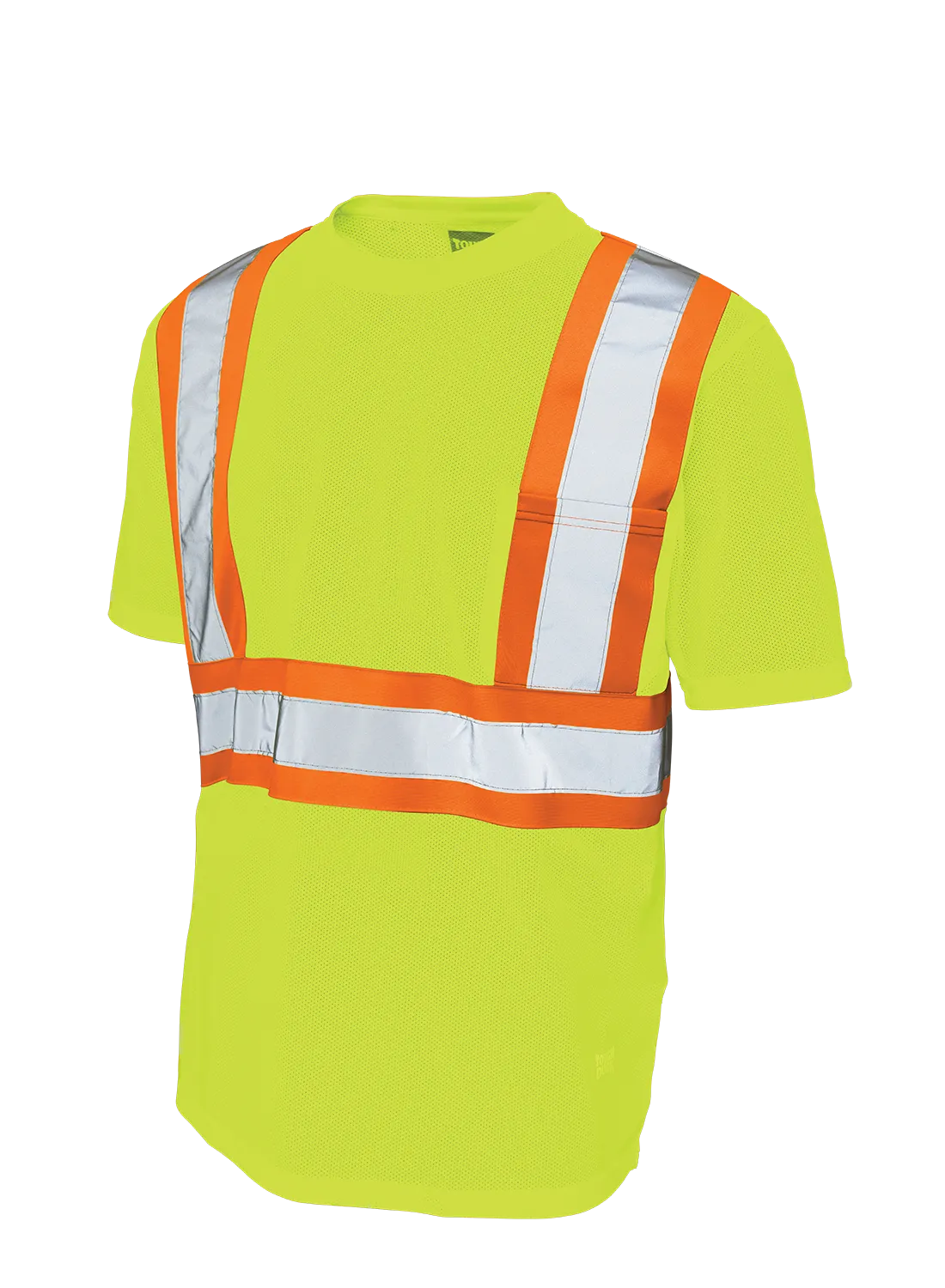 Hi-Vis Micro Mesh Short Sleeve Safety T-Shirt with Pocket By Tough Duck - Style S392