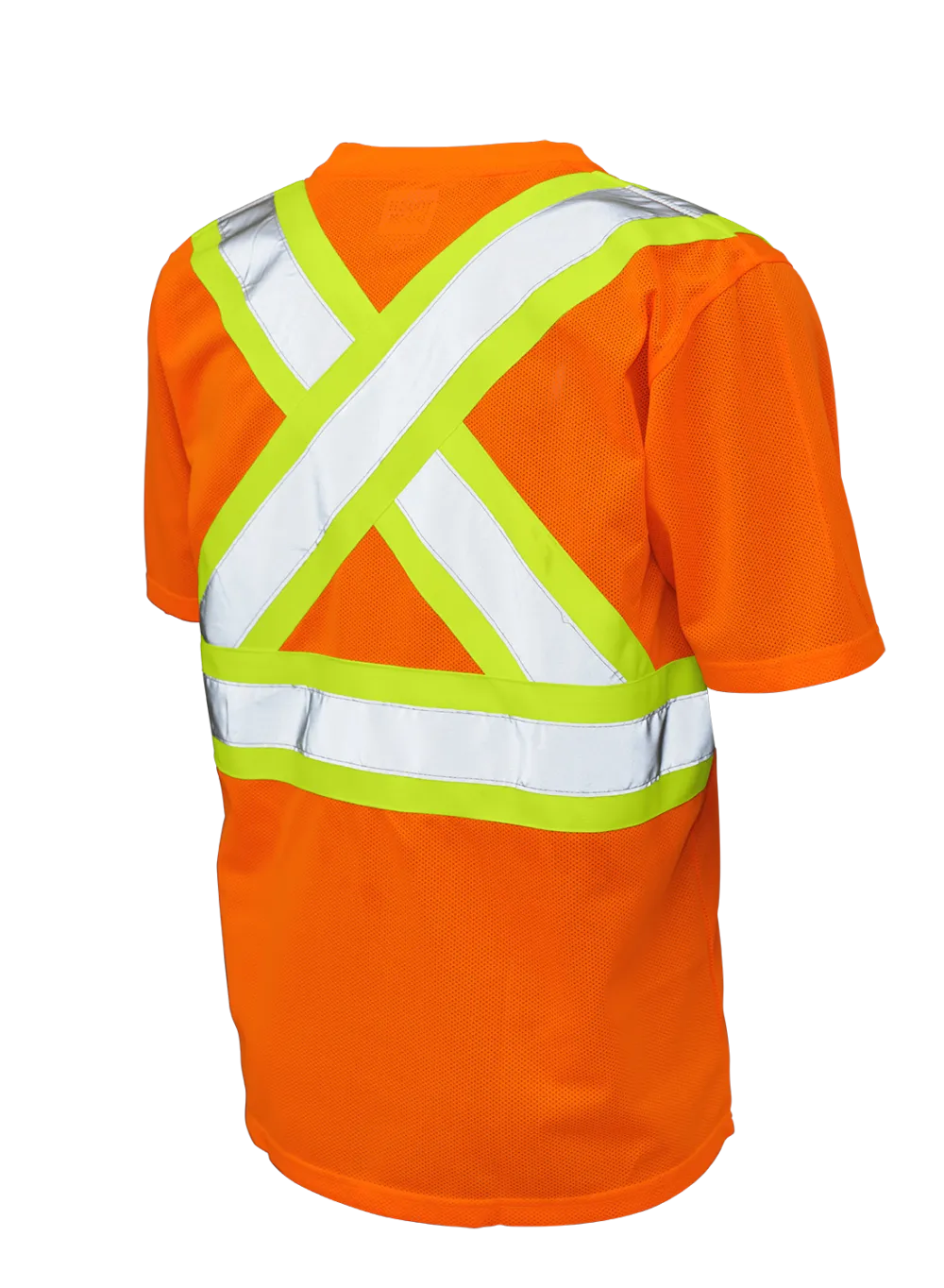 Hi-Vis Micro Mesh Short Sleeve Safety T-Shirt with Pocket By Tough Duck - Style S392