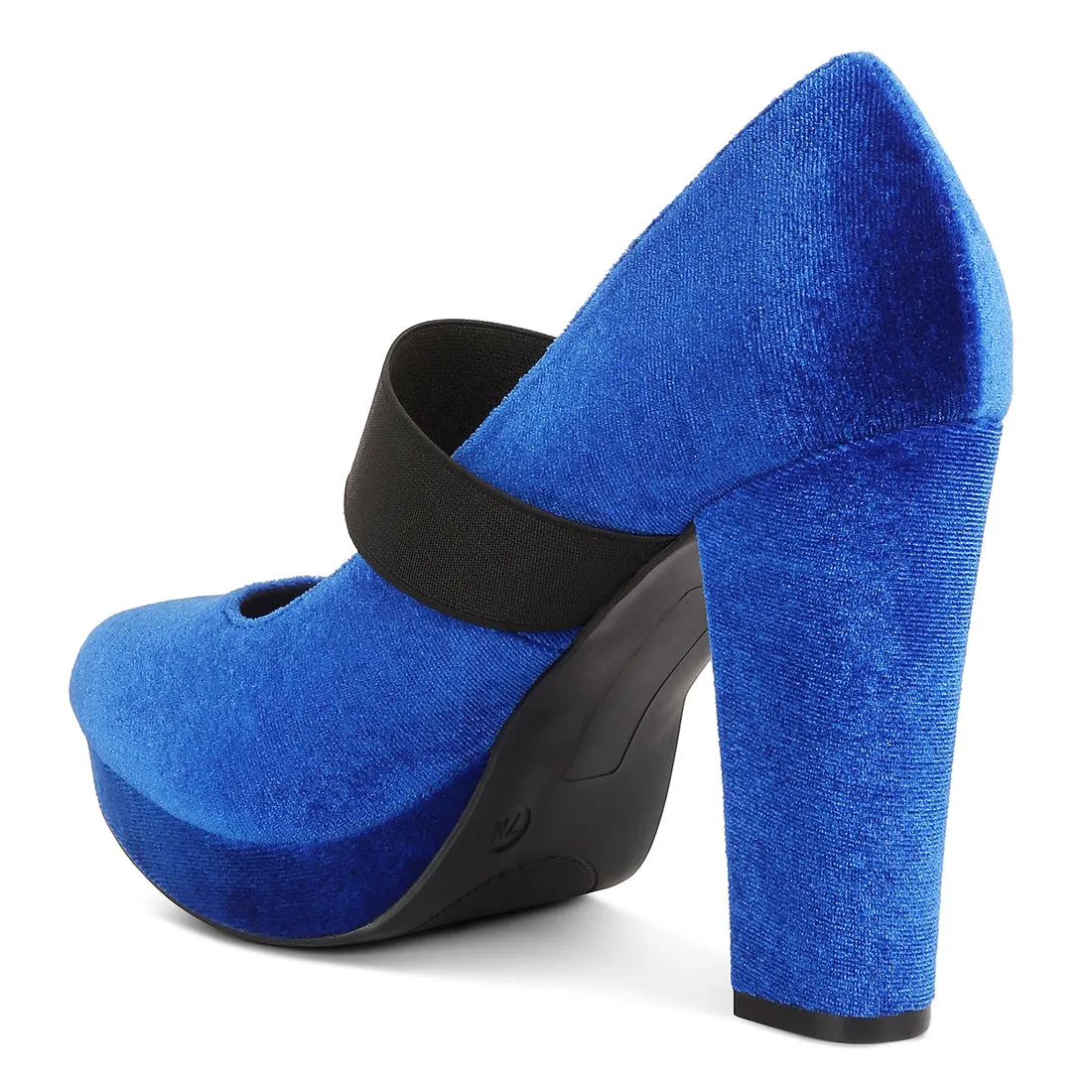 High Block Heel Mary Jane Pumps